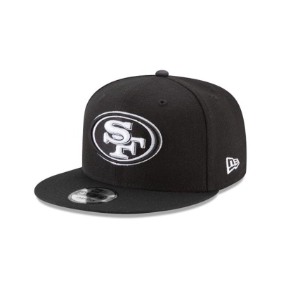 Black San Francisco 49ers Hat - New Era NFL 9FIFTY Snapback Caps USA0841763